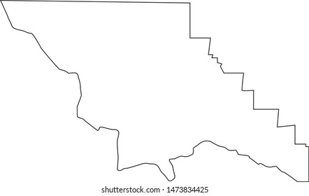 San Luis obispo county map in the state of California