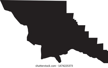 San Luis obispo county map in the state of California