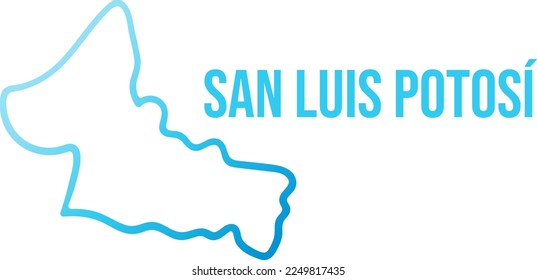 San Luis Potosi state gradient map