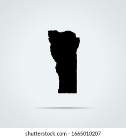 San Luis Province, Argentina map vector, isolated on white background. Black map template, flat earth.