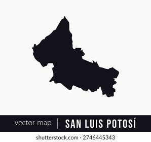 San Luis Potosí state map. Federative unit of Mexico. Vector map for any needs.