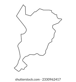 San Marcos department map, administrative division of the country of Guatemala. Vector illustration.