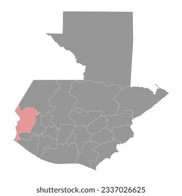 San Marcos department map, administrative division of the country of Guatemala. Vector illustration.