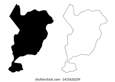 San Marcos Department (Republic of Guatemala, Departments of Guatemala) map vector illustration, scribble sketch San Marcos map