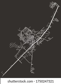 San Marcos, Texas, United States city urban vector map, downtown and suburbs, town blueprint poster