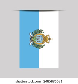 San Marino Banner Flag Vector Illustration