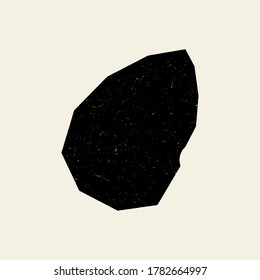San Marino black vector textured map silhouette.