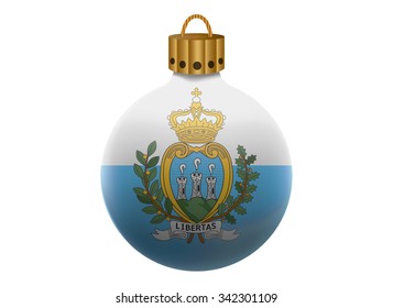 san marino christmas ball isolated