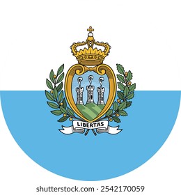 San Marino Circle Flag, Circle Flag of San Marino, Imágenes vectoriales