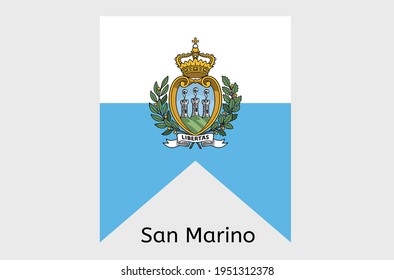San Marino country flag icon, San Marinese flag vector illustration, Sammarinese, Europe
