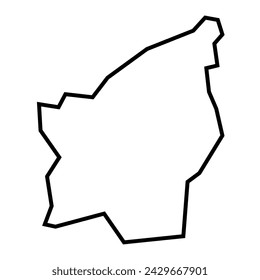 San Marino country thick black outline silhouette. Simplified map. Vector icon isolated on white background.