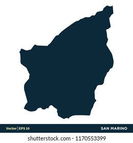 San Marino - Europe Countries Map Vector Icon Template Illustration Design. Vector EPS 10.