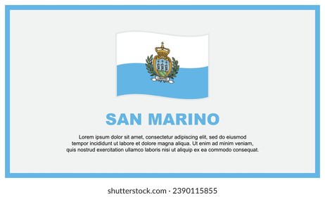 San Marino Flag Abstract Background Design Template. San Marino Independence Day Banner Social Media Vector Illustration. San Marino Banner