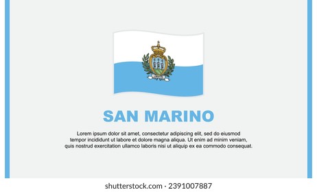 San Marino Flag Abstract Background Design Template. San Marino Independence Day Banner Social Media Vector Illustration. San Marino Cartoon