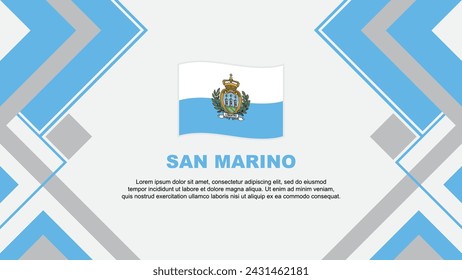 San Marino Flag Abstract Background Design Template. San Marino Independence Day Banner Wallpaper Vector Illustration. San Marino Banner