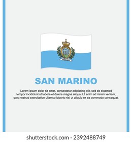 San Marino Flag Background Design Template. San Marino Independence Day Banner Social Media Post. San Marino Cartoon