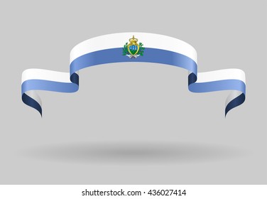 San Marino flag background. Vector illustration.