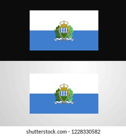 San Marino Flag banner design