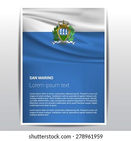 San Marino flag Brochure - Vector Flyer Cover Page Design