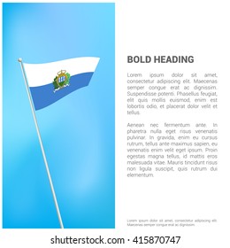 San Marino  flag Brochure - Vector Flyer Cover Page Design