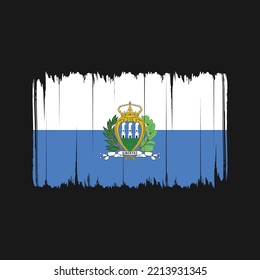 San Marino Flag Brush. National Flag