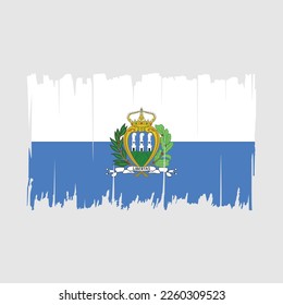 San Marino Flag Brush Strokes Vector