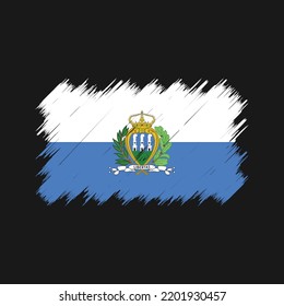 San Marino Flag Brush Vector. National Flag