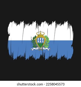 San Marino Flag Brush Vector Illustration