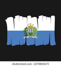 San Marino Flag Brush Vector Illustration