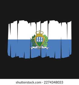 San Marino Flag Brush Vector Illustration