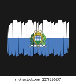 San Marino Flag Brush Vector Illustration