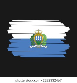 San Marino Flag Brush Vector Illustration