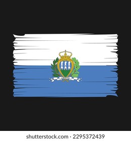 San Marino Flag Brush Vector Illustration