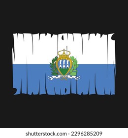 San Marino Flag Brush Vector Illustration