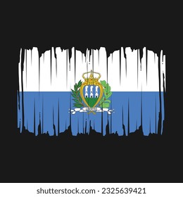 San Marino Flag Brush Vector Illustration