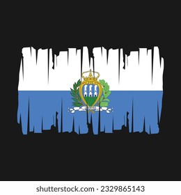 San Marino Flag Brush Vector Illustration