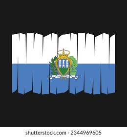 San Marino Flag Brush Vector Illustration