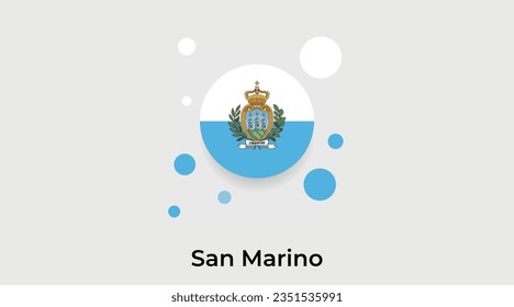 San Marino flag bubble circle round shape icon colorful vector illustration