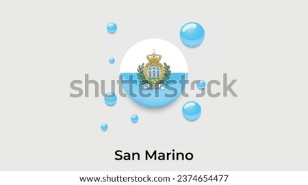 San Marino flag bubble circle round shape icon colorful vector illustration