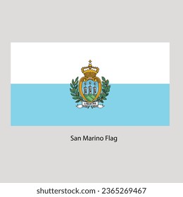 San Marino flag design with creative typography and space for your text.