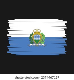 San Marino Flag Design Vector Illustration