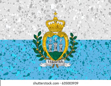 san marino flag grunge illustration