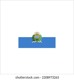 San Marino flag icon flat style design. San Marino flag vector illustration. isolated on white background.