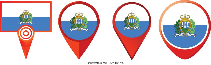San Marino flag icon . web icon set . icons collection. Simple vector illustration.