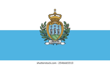 San Marino Bandeira Ilustração Premium Qualidade Alta Resolução 300DPI