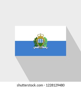 San Marino flag Long Shadow design vector