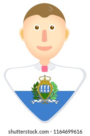 San Marino flag man icon