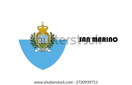 San Marino flag in shield shape (badge)
