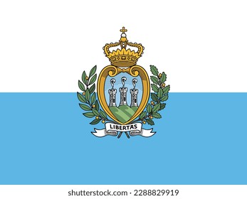 San Marino flag simple illustration for independence day or election