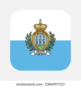 San Marino flag simple illustration for independence day or election